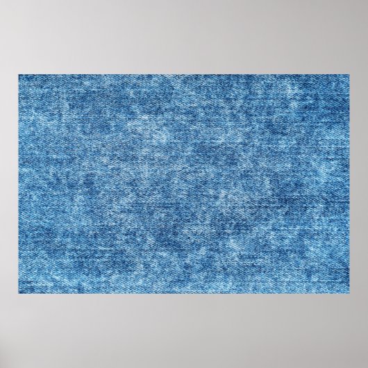 Jeans in zure was blauw. Denim-achtergrond, textuu Poster (Voorkant)