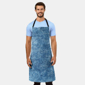 Jeans in zure was blauw. Denim-achtergrond, textuu Schort (Gedragen)