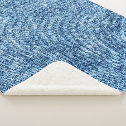 Jeans in zure was blauw. Denim-achtergrond, textuu Sherpa Deken (3/4)