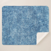 Jeans in zure was blauw. Denim-achtergrond, textuu Sherpa Deken (Voorkant (horizontaal))