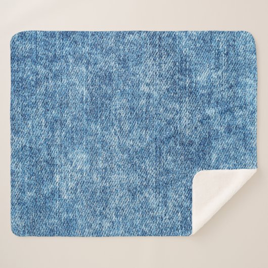 Jeans in zure was blauw. Denim-achtergrond, textuu Sherpa Deken (Voorkant (horizontaal))