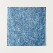 Jeans in zure was blauw. Denim-achtergrond, textuu Wandkleed (Voorkant (horizontaal))