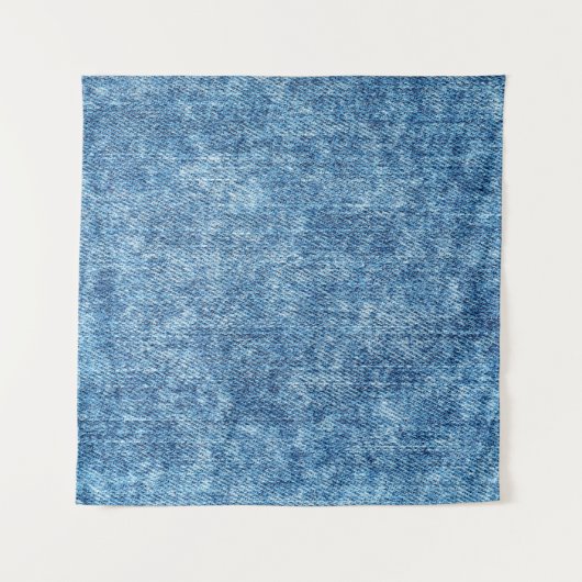 Jeans in zure was blauw. Denim-achtergrond, textuu Wandkleed (Voorkant)