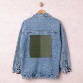 Jeans jas aanpassen – Split Moss Green Patch Denim Jacket (Hangar)