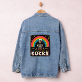 Jeans jas, grappig design, alles is klote. denim jacket (Hangar)