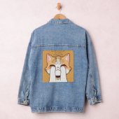 Jeans jas met een mooie print denim jacket (Hangar)