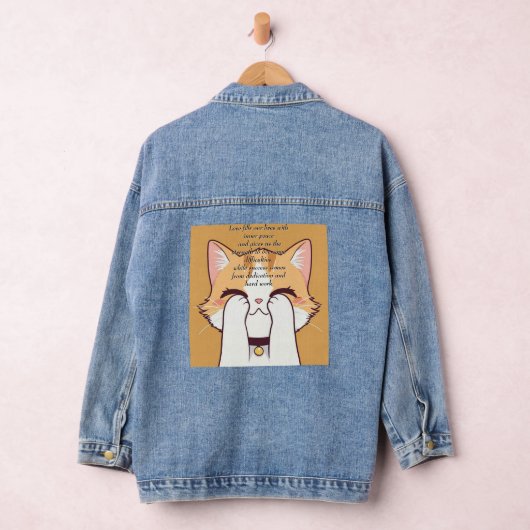 Jeans jas met een mooie print denim jacket (Hangar)