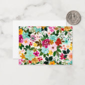 JEAN'S JOY Colorful Floral Note Kaart Notitiekaartje (Voorkant / Achterkant in situ)
