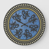 Jeans Kleur Yoga Mandala Grote Klok (Voorkant)