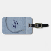 Jeans Label met Monogram Bagagelabel (Voorkant horizontaal)