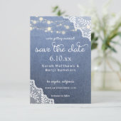 Jeans Lace & String Lichten sparen Datum V2 Save The Date (Staand voorkant)