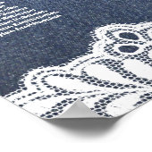 Jeans, Lace, String Lights Wedding Seating Chart Poster (Hoek)