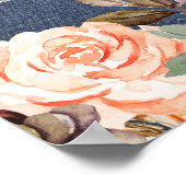 Jeans Lights, Blush & Peach Floral Seating Chart Poster (Hoek)