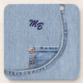 Jeans Onderzetter met Initialen (Voorkant)