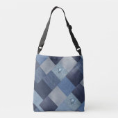 Jeans Patchwork Noodlijdende Denim Crossbody Tas (Achterkant)