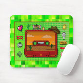 Jeans pixel art mousse rug. muismat (Met muis)