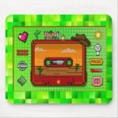 Jeans pixel art mousse rug. muismat (Voorkant)