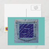 Jeans Pocket Beings of Light Fun Design Briefkaart (Voorkant / Achterkant)