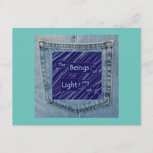 Jeans Pocket Beings of Light Fun Design Briefkaart