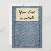 Jeans Pocket Bridal Shower Invitations Kaart (Voorkant)