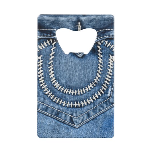 Jeans Pocket Creditkaart Flessenopener (Voorkant)
