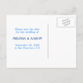 Jeans Pocket Denim Save the Date Briefkaart (Achterkant)