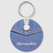Jeans Pocket Design - Sleutelhanger met persoonlij (Voorkant)