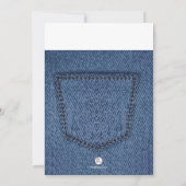 Jeans Pocket Invitation Kaart (Achterkant)