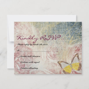 JEANS ROZEN & BUTTERFLIES Bat Mitzvah Reply Kaart