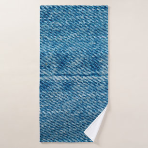 Jeans sluiten de achtergrond dicht. Denim naakt. B Badhanddoek