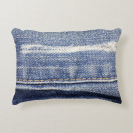 Jeans textuurachtergrond. accent kussen