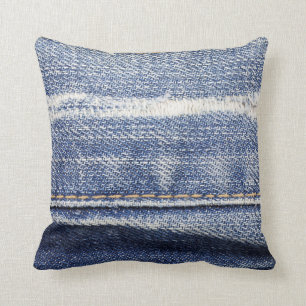 Jeans textuurachtergrond. kussen