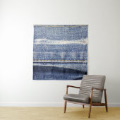 Jeans textuurachtergrond. wandkleed (In situ)