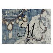 Jeans Victori Monogram Glassnijplank Snijplank (Voorkant)
