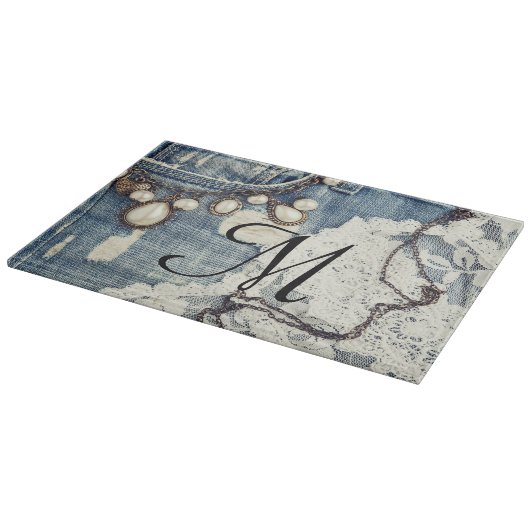  Jeans Victori Monogram Glassnijplank Snijplank (Hoek)