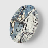  Jeans Victoria Monogram Initialen wandklok (Hoek)