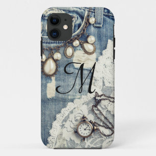 Jeans Victoriaans Monogram IPHONE 5 Hoesje