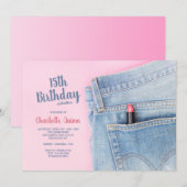 Jeans voor altijd verjaardagsfeestje kaart (Voorkant / Achterkant)