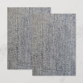 Jeans weefsel RSVP kaartje (Voorkant / Achterkant)