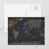 Jeans Wereldkaart Briefkaart (Voorkant / Achterkant)