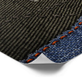 Jeans Wereldkaart Poster (Hoek)