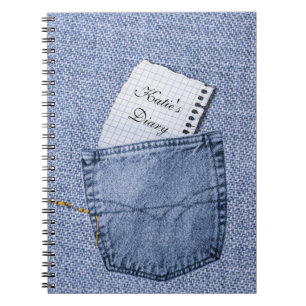 Jeans zakje Notitieblok Diary Notitieboek