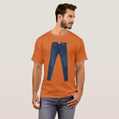 Jeansee Pair of Blue Denim Jeans Quirky Funny Yes  T-shirt (Voorkant volledig)