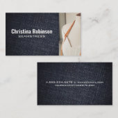 jeansmateriaal | meetmannequin visitekaartje (Voorkant / Achterkant)