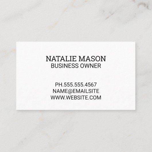 Jeansstructuur | goudgeborsteld visitekaartje (Achterkant)