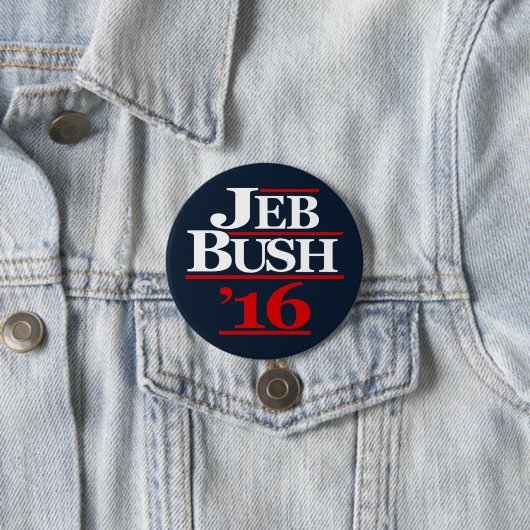 Jeb Struik 2016 Campagne Buttonnen Ronde Button 7,6 Cm (In situ)