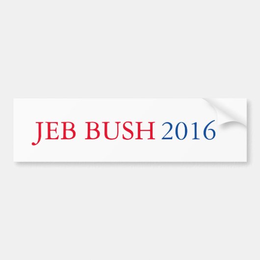 Jeb Struik Bumpersticker 2016 (Voorkant)