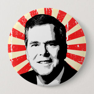 Jeb Struik Portret Ronde Button 4,0 Cm