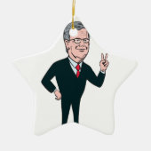 Jeb Struik Republican Candidate 2016 Cartoon Keramisch Ornament (Voorkant)