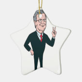 Jeb Struik Republican Candidate 2016 Cartoon Keramisch Ornament (Links)